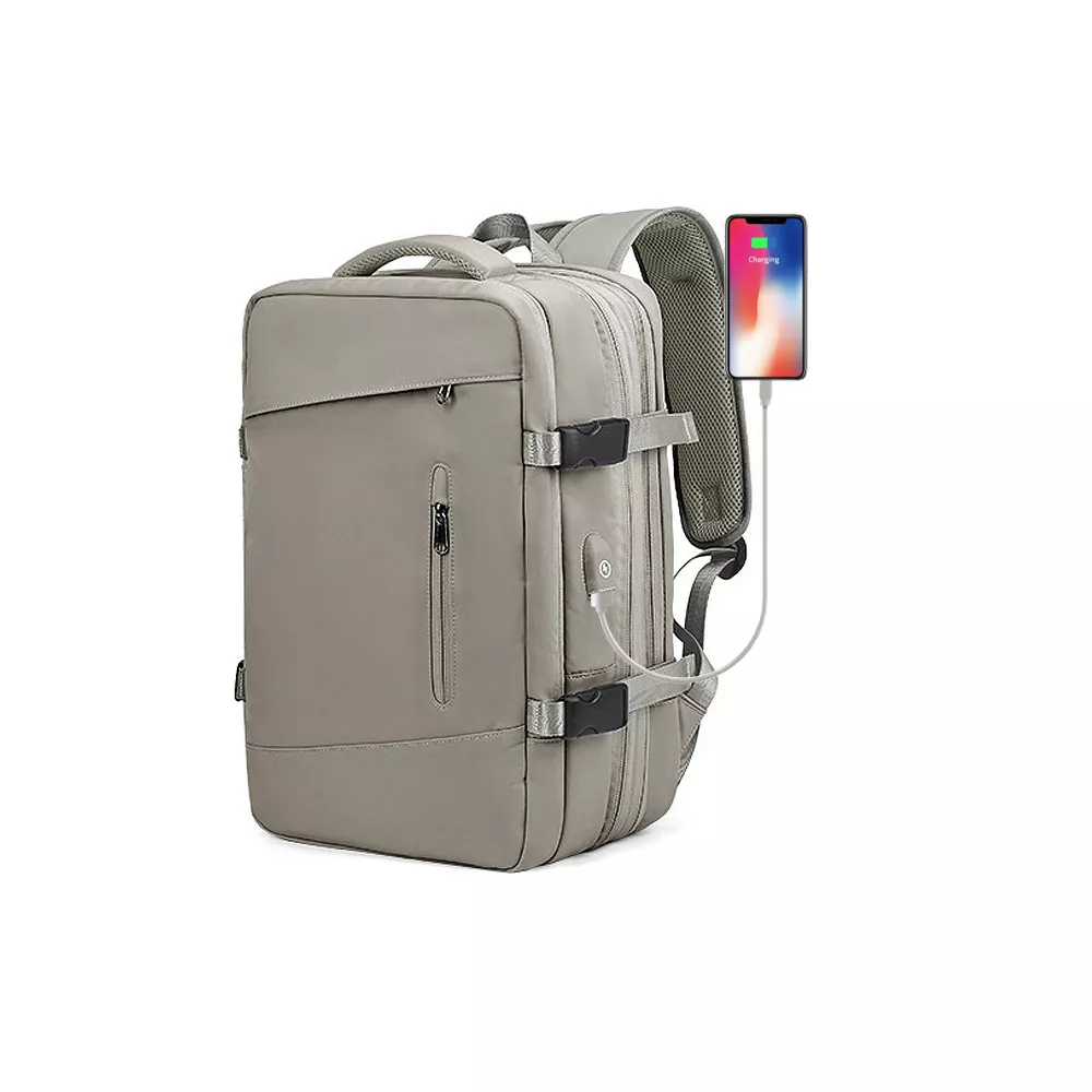 Plecak Macwave Traveler na laptopa 17,3" AX9169 bagaż podręczny z USB - Kolor: szary