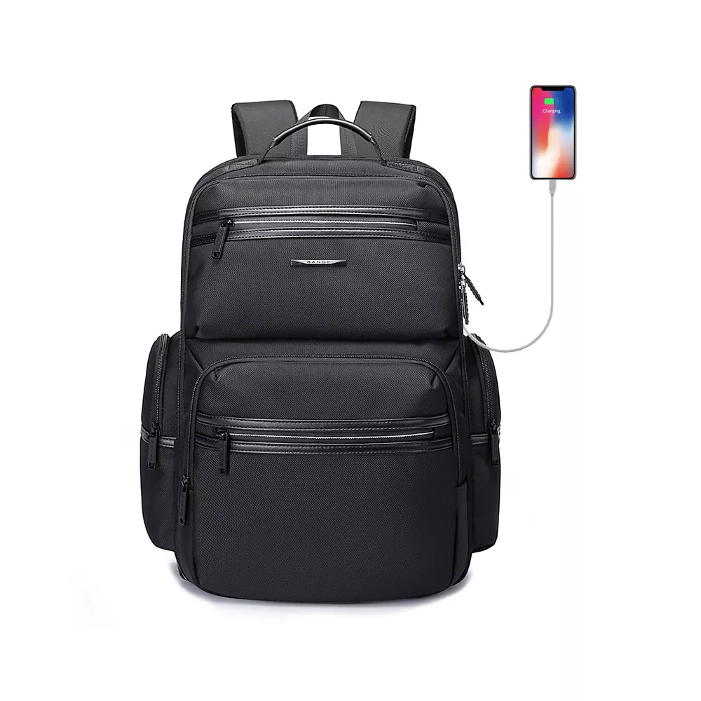 Plecak Bange na laptopa 17,3" BG-2601 bardzo pojemny z USB - Kolor: czarny