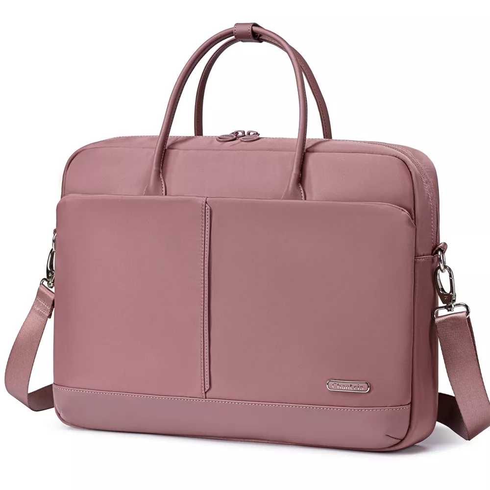 Torba damska Chantria CB00772 na laptopa 15,6 - 16,4" z paskiem - Kolor: mauve