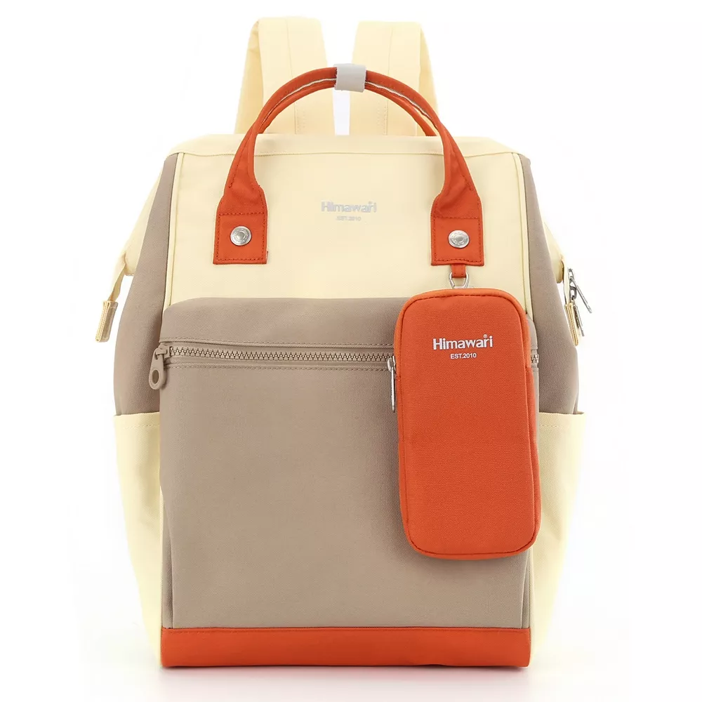 Plecak Himawari 1027 na laptopa 15" + etui - Kolor: 04. żółto-brązowy