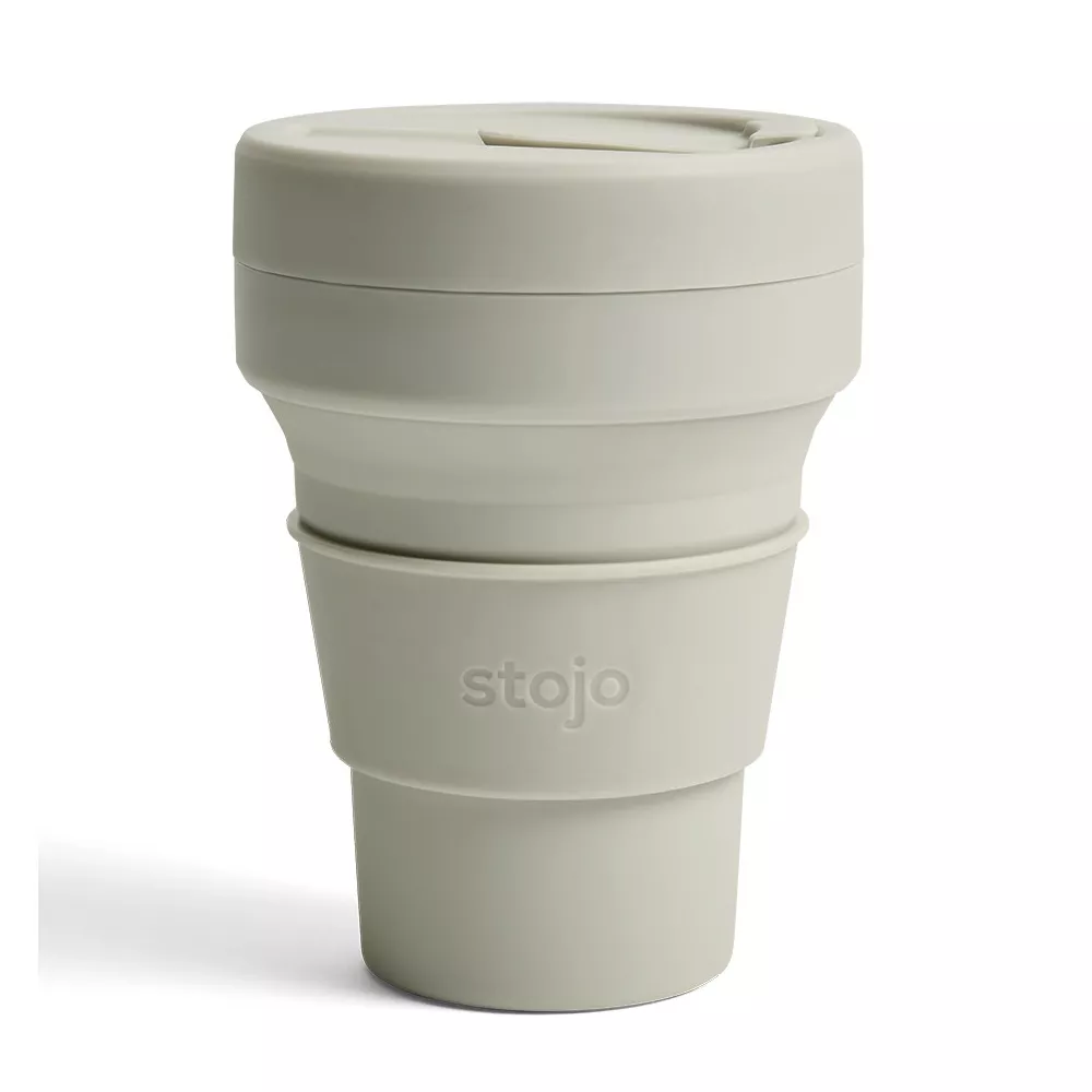 Kubek składany Stojo Pocket 355ml  - Kolor: Oat / Beżowy