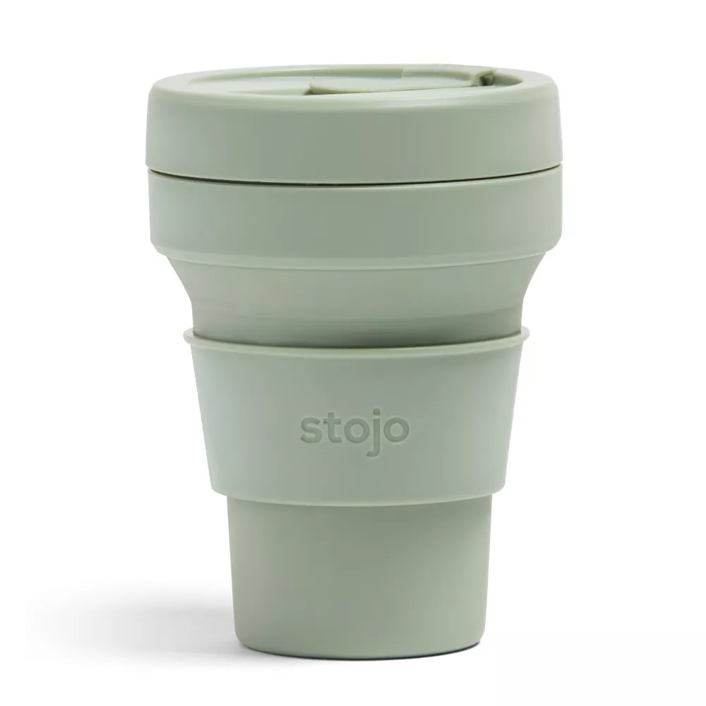 Kubek składany Stojo Pocket 355ml  - Kolor: Sage / Szałwia