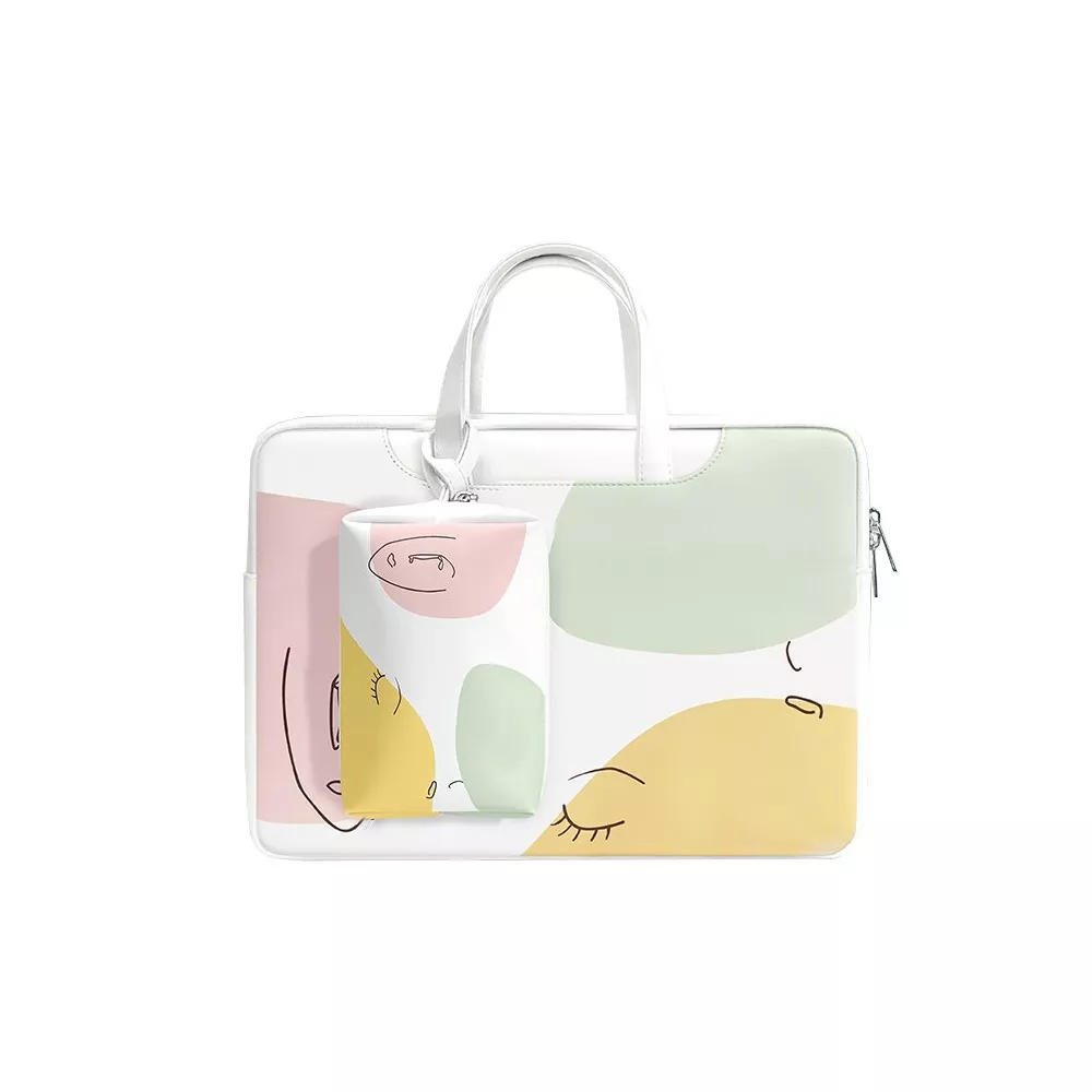 Etui/torba Taikesen na laptopa 13,3" eco skóra + etui - Kolor: M1 ecru-żółty