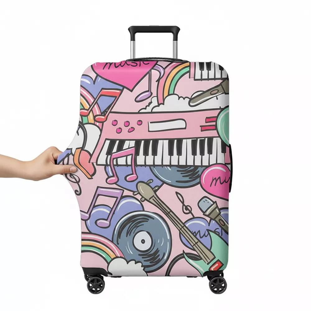 Etui pokrowiec na walizkę rozmiar L duża - Kolor: 06. music