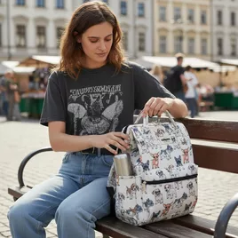 Plecak damski Kinmac na laptopa 15,6" wzory