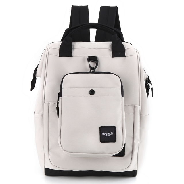 Plecak Himawari 0403 na laptopa 15&quot; + torebka - Kolor: 02. piaskowy