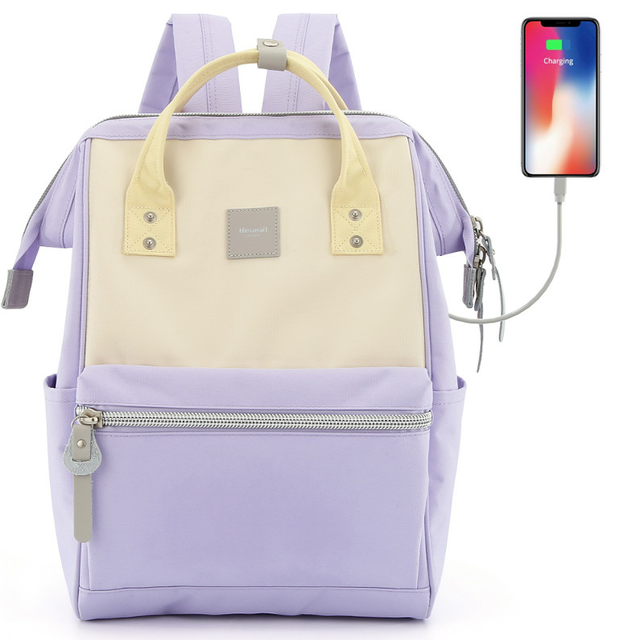 Plecak Himawari Sorrel HM1881 na laptopa 13,3&quot; z USB - Kolor: 41. żółto-fioletowy