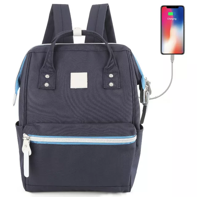 Plecak Himawari Sorrel HM1881 na laptopa 13,3&quot; z USB - Kolor: 45. grananowo-niebieski