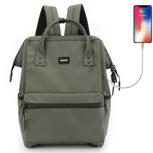 OUTLET -30% Plecak Himawari 1884 na laptopa 15,6 - 16,4&quot; z USB SKAZA - Kolor: 04. zielony