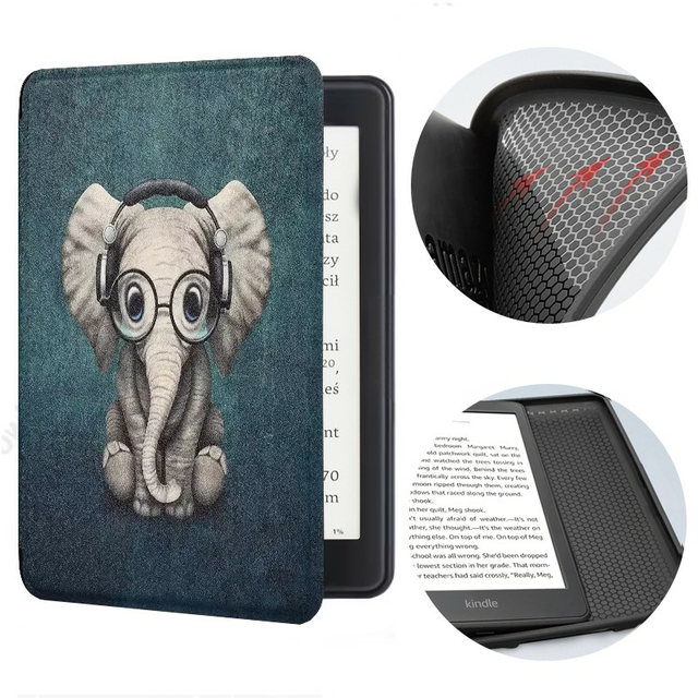 Etui Kindle Paperwhite 5 silikonowy tył 6,8&quot; wzory - Kolor: 64. Elephant