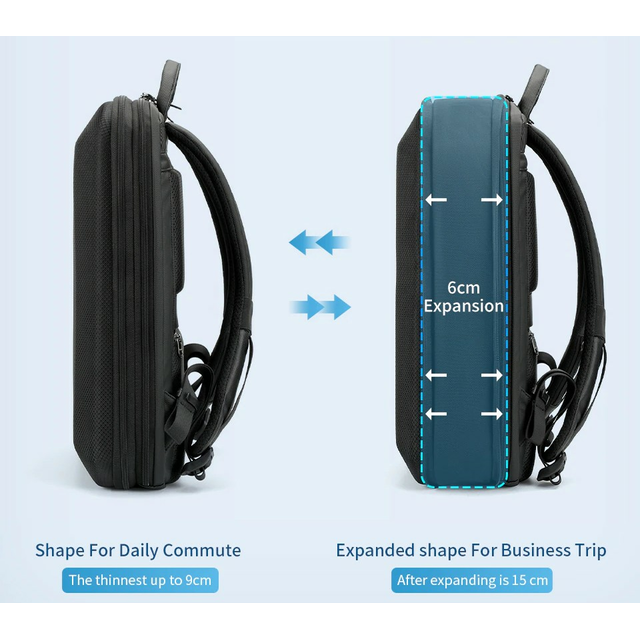 Antykradzieżowy plecak Arctic Hunter twarda skorupa na laptopa 15,6&quot; B00451 z organizerem (1)