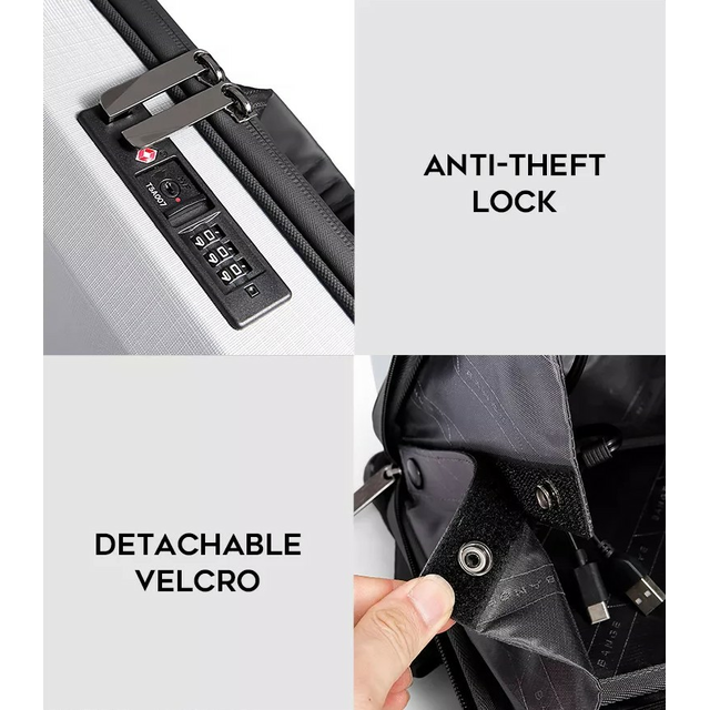 Antykradzieżowy plecak Bange twarda skorupa na laptopa 15,6&quot; z USB BG-2839