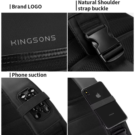 Antykradzieżowy plecak Kingsons KS3165W na laptopa 13,3 - 14,1&quot; z USB