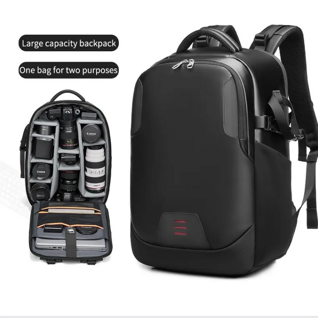 Antykradzieżowy plecak fotograficzny Outwalk 7717 na aparat + laptopa 17,3&quot; (1)