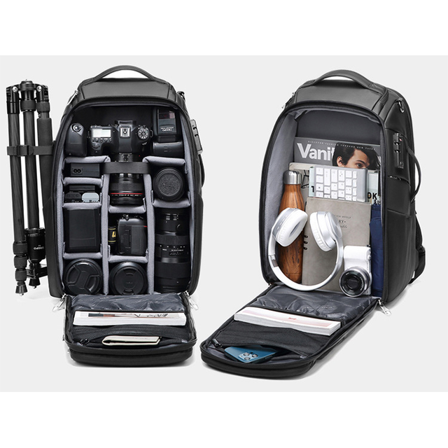 Antykradzieżowy plecak fotograficzny Outwalk 7717 na aparat + laptopa 17,3&quot;