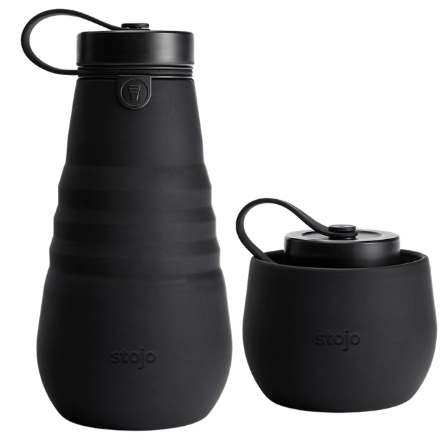Butelka składana Stojo 590ml - Kolor: Ink / czarny