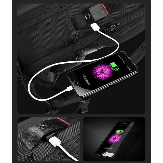 Plecak AoPin AP-61 na laptopa 17,3&quot; bardzo pojemny z USB i RFID