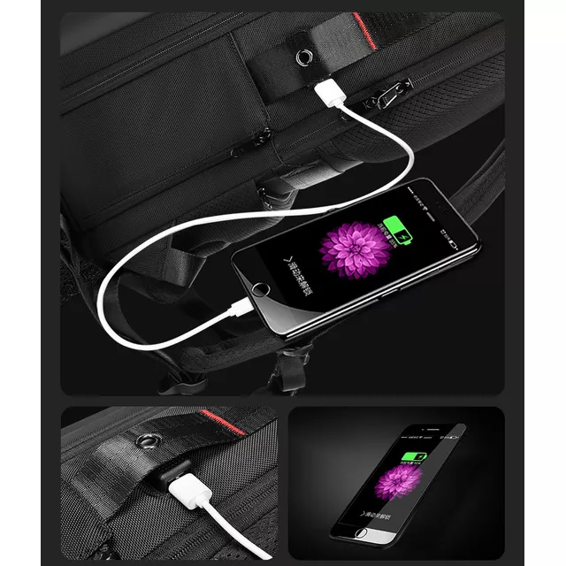 Plecak AoPin AP-61 na laptopa 17,3&quot; bardzo pojemny z USB i RFID