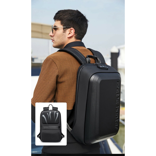 Plecak Arctic Hunter twarda skorupa na laptopa 15,6&quot; B00451 z organizerem