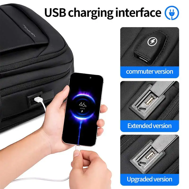 Plecak FRN na laptopa 17,3&quot; FRN3201 z USB powiększany