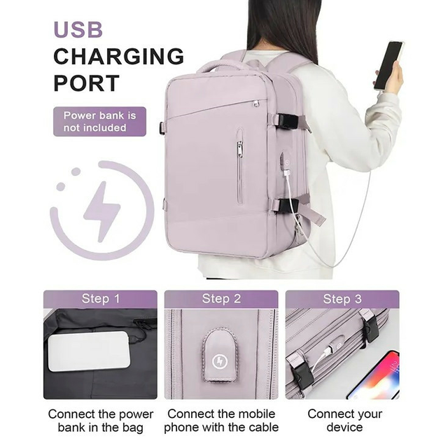 Plecak Macwave Traveler na laptopa 17,3&quot; AX9169 bagaż podręczny z USB