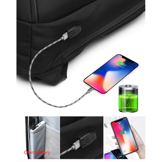 Plecak Ouko na laptopa 17,3&quot; 9318 z USB i kłódką