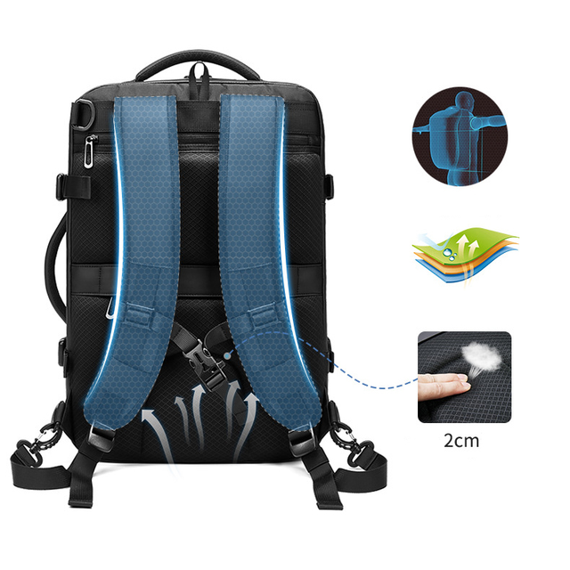 Plecak Outwalk AL1023 na laptopa 15,6&quot; bagaż podręczny z USB