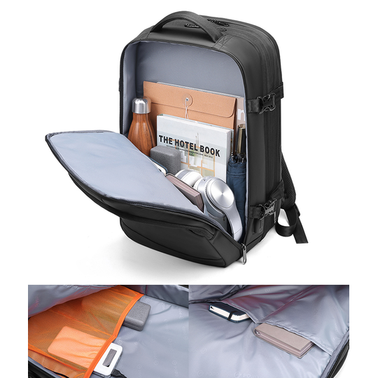Plecak Poso na laptopa 17,3&quot; z USB bagaż podręczny PS-660