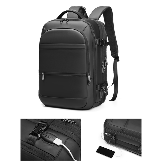 Plecak Poso na laptopa 17,3&quot; z USB bagaż podręczny PS-660