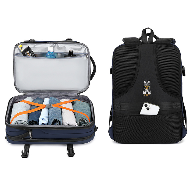 Plecak Poso na laptopa 17,3&quot; z USB bagaż podręczny PS-660