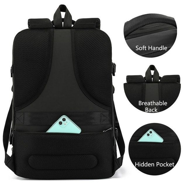 Plecak Poso na laptopa 17,3&quot; z USB bagaż podręczny PS-661