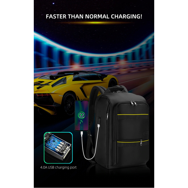 Plecak Tigernu na laptopa 15,6&quot; T-B3966 ochrona RFID i USB