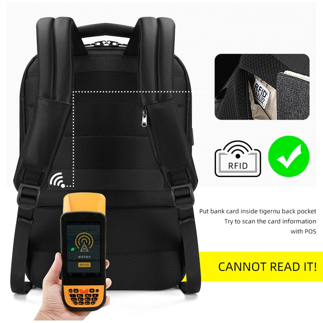 Plecak Tigernu na laptopa 15,6&quot; T-B3966 ochrona RFID i USB