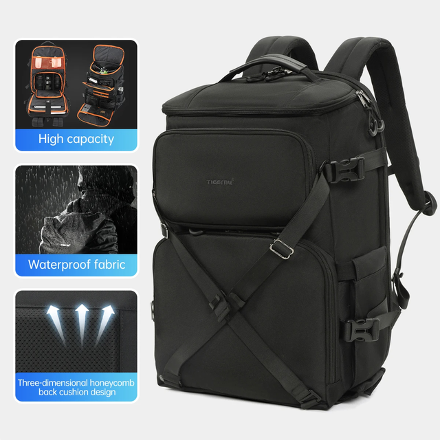 Plecak fotograficzny Tigernu T-B9235 na aparat + laptopa 15,6&quot;