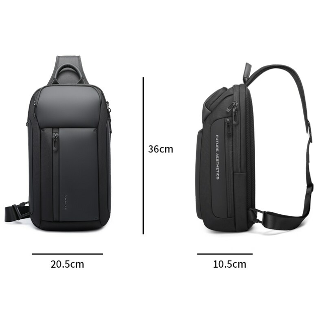 Plecak miejski Bange na jedno ramię z organizerem i USB BG-7221 (1)