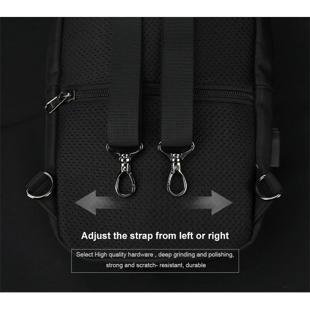 Plecak miejski Tigernu na jedno ramię organizer z USB i RFID T-S8089