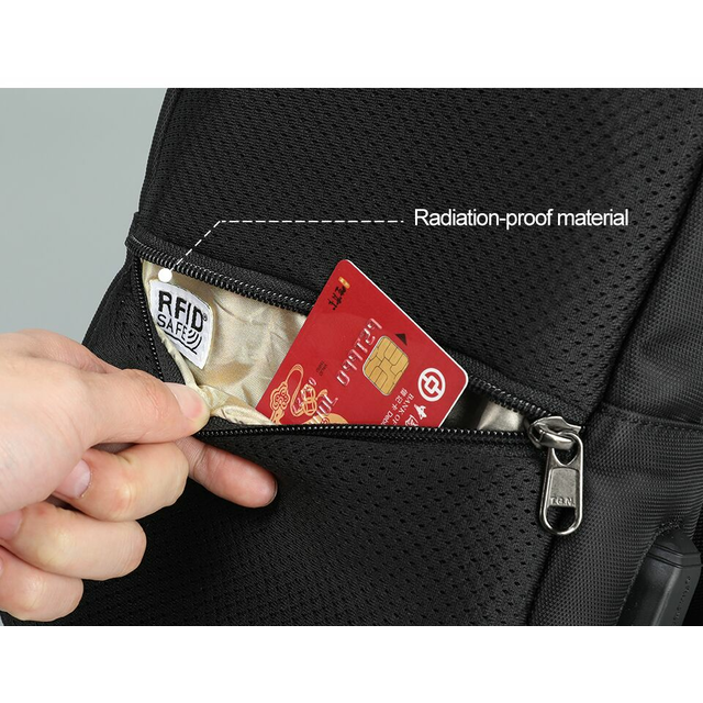 Plecak miejski Tigernu na jedno ramię organizer z USB i RFID T-S8089
