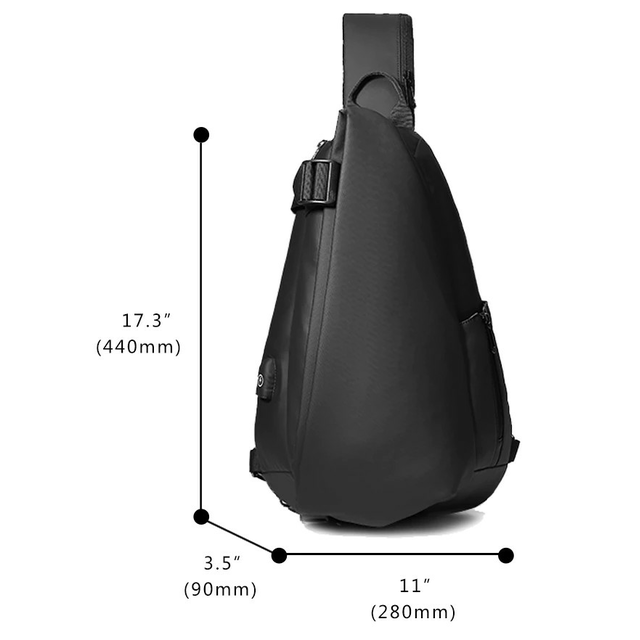 Plecak miejski na laptopa 11&quot; Nigeer na jedno ramię z organizerem i USB 1850