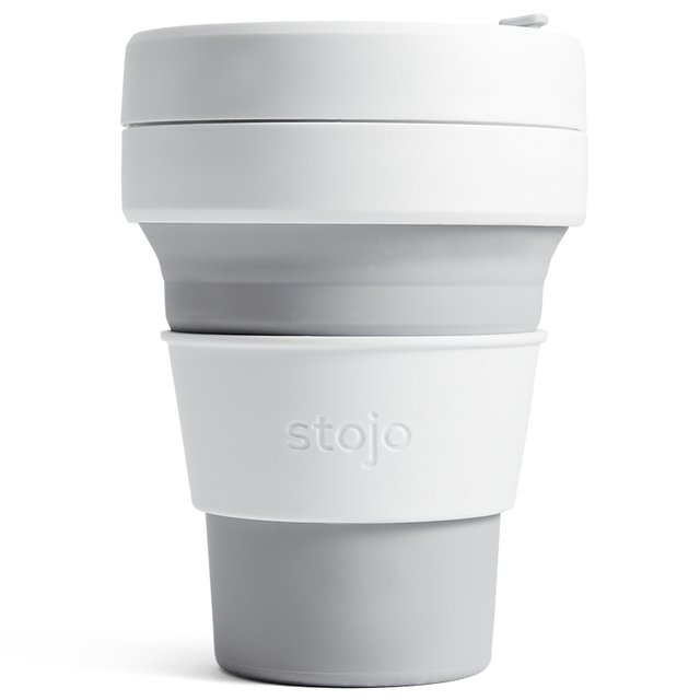 Kubek składany Stojo Pocket 355ml  - Kolor: Dove / biało-jasnoszary