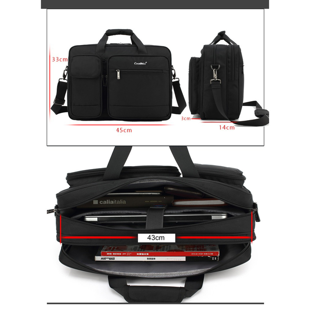 Torba Coolbell na laptopa 17,3&quot; dwukomorowa CB-5002