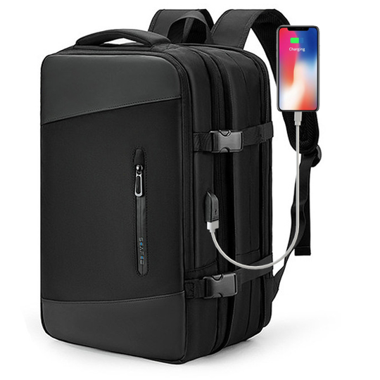 Plecak Macwave Traveler na laptopa 17,3&quot; AX9169 bagaż podręczny z USB - Kolor: czarny
