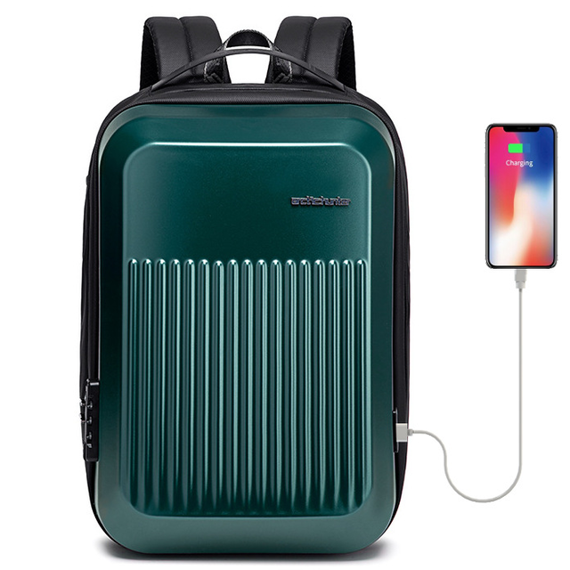 Antykradzieżowy plecak Arctic Hunter twarda skorupa na laptopa 15,6&quot; B00487 - Kolor: zielony