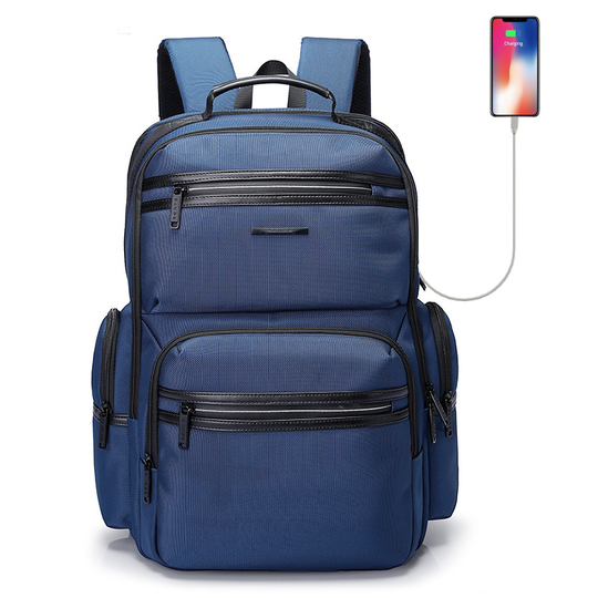 Plecak Bange na laptopa 17,3&quot; BG-2601 bardzo pojemny z USB - Kolor: niebieski