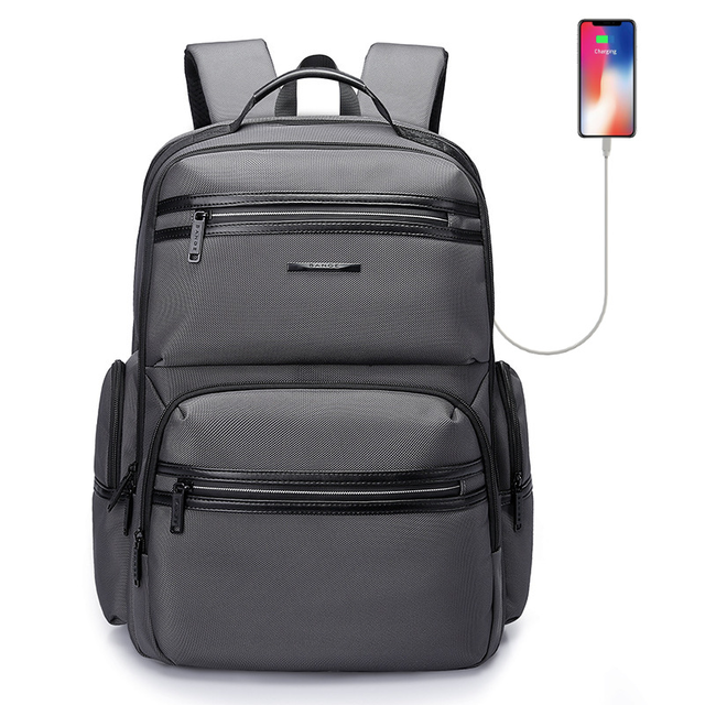 Plecak Bange na laptopa 17,3&quot; BG-2601 bardzo pojemny z USB - Kolor: szary