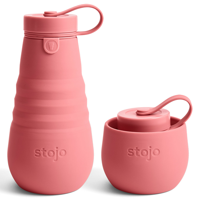 Butelka składana Stojo 590ml - Kolor: Berry / malinowy