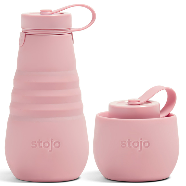 Butelka składana Stojo 590ml - Kolor: Carnation / pudrowy róż