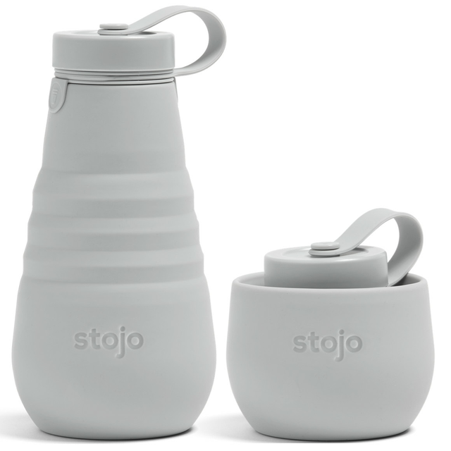 Butelka składana Stojo 590ml - Kolor: Cashmire / Szare