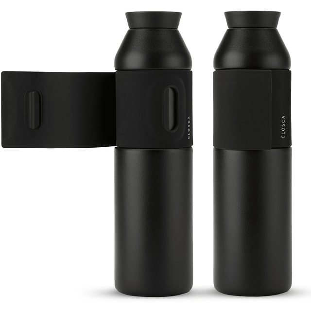Termos / butelka Closca Wave 600ml opaska z zapięciem - Kolor: Black