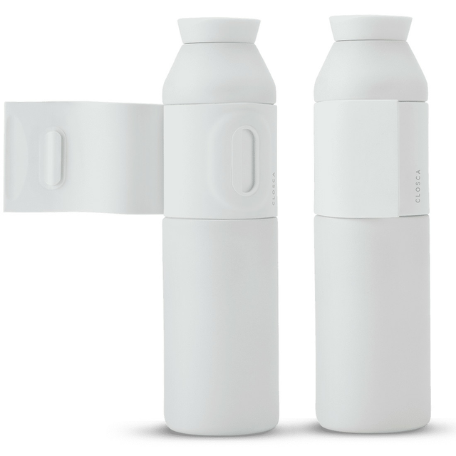 Termos / butelka Closca Wave 600ml opaska z zapięciem - Kolor: White