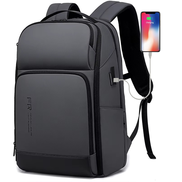 Plecak FRN na laptopa 15,6&quot; FRN8289 z USB bagaż podręczny - Kolor: szary
